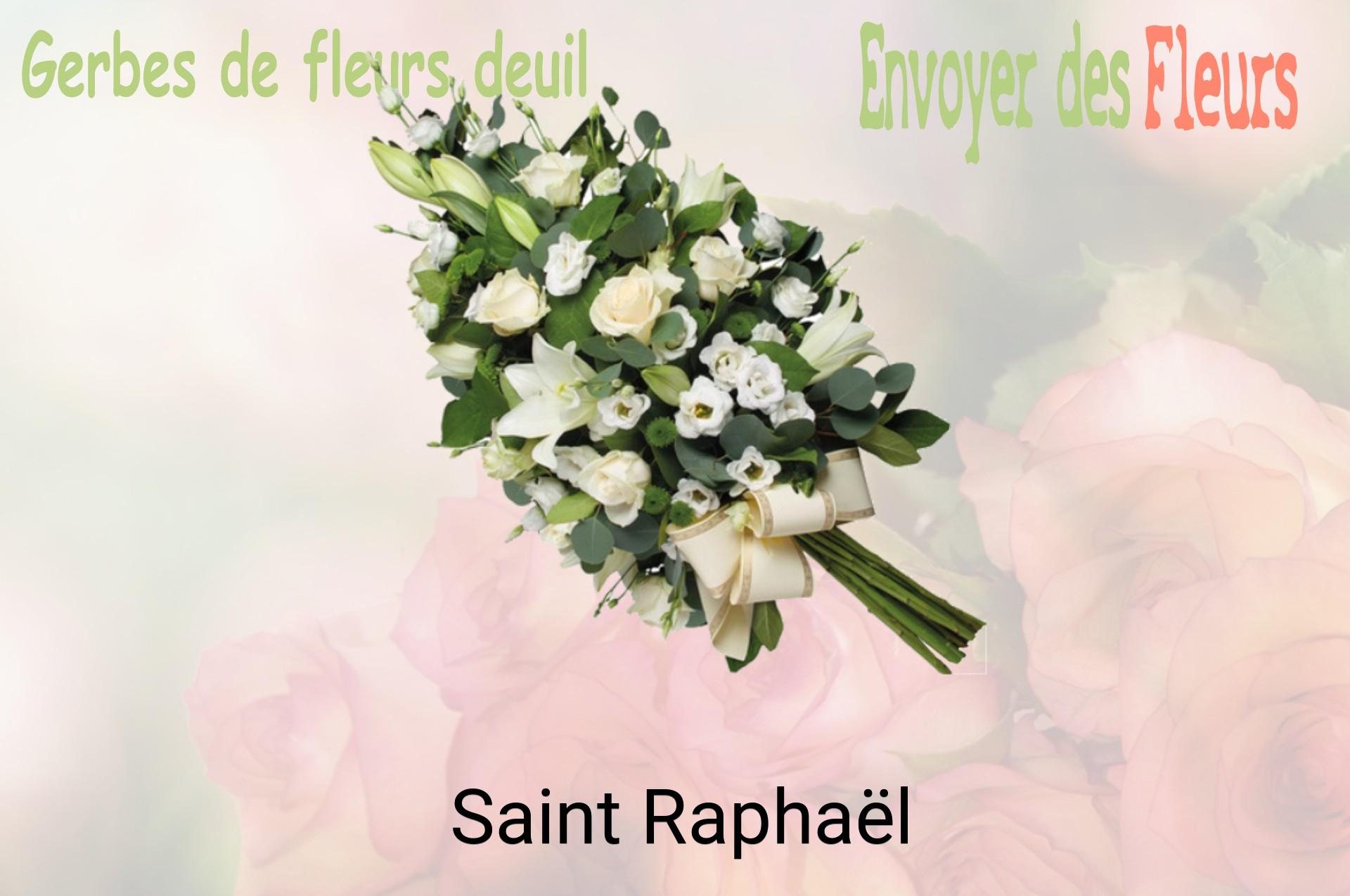 Gerbe de fleurs de deuil livrée à Saint-Raphaël